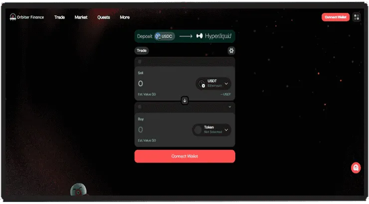 Orbiter Finance Screenshot